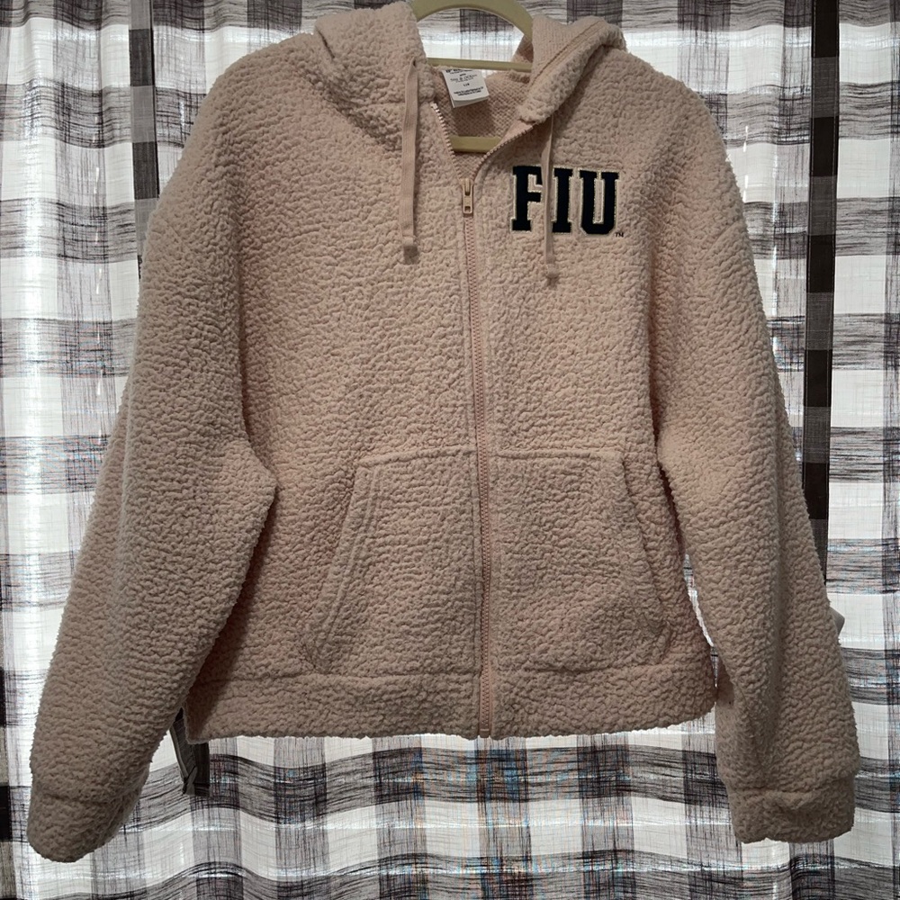FIU PINK Victoria's Secret Cream Teddy Jacket